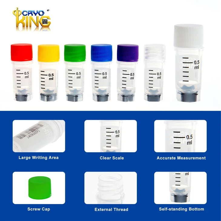 Sterile 0.5ml Cryo Vials With 2D Barcodes