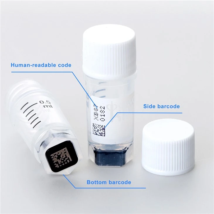 Sterile 0.5ml Cryo Vials With 2D Barcodes